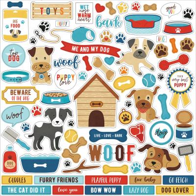 Echo Park I Love My Dog Stickerbogen - Element Sticker